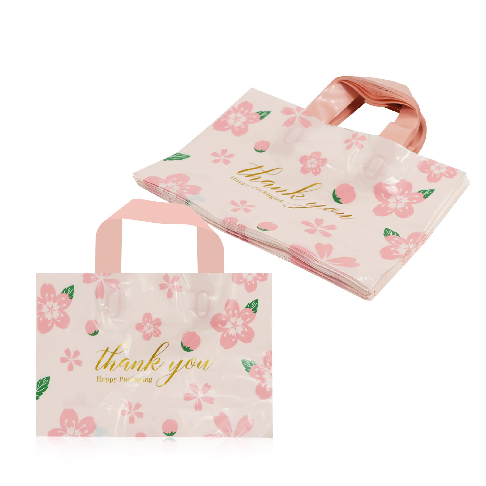 Amazon | DIFEIUKI ラッピング袋 ギフトバッグ 桜柄 ビニール袋 50枚